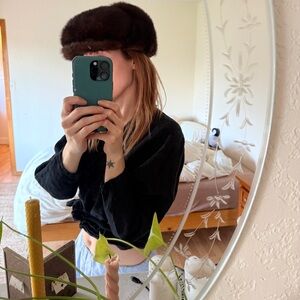 Vintage mink Russian hat